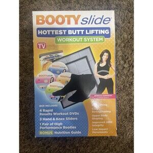 BOOTY SLIDE Hottest Butt Lifting Workout System - DVD + Sliders & Booties (A)